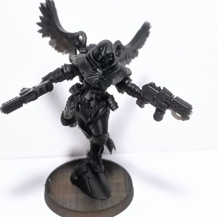 Dark Space Knights Airborne Witches Squad, proxy miniature, 28mm heroic scale unpainted resin, view 8