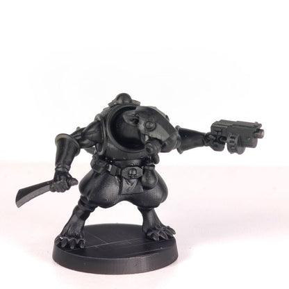 Tech Priests Miner, 28mm heroic scale unpainted resin, view 5