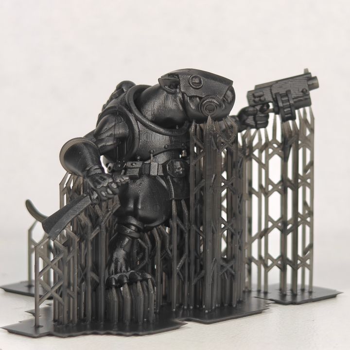Tech Priests Miner, 28mm heroic scale unpainted resin, view 7