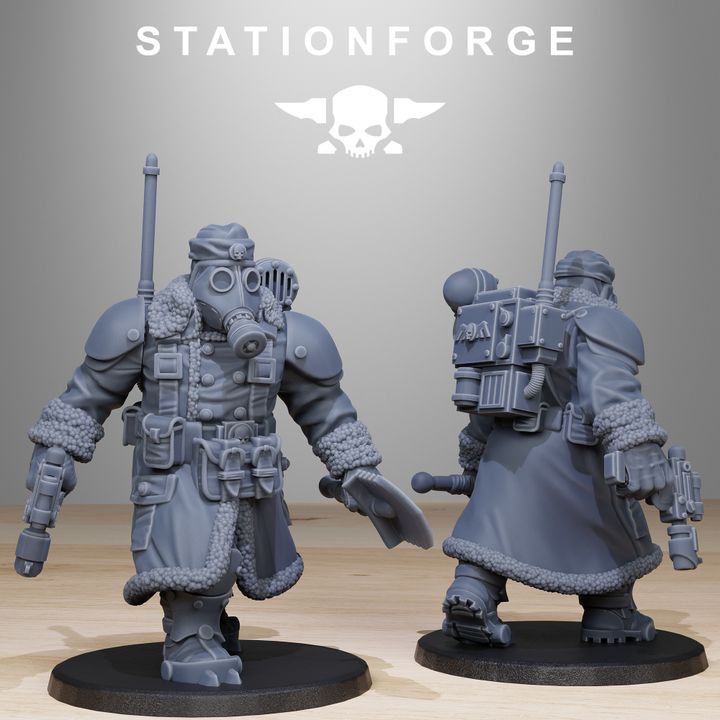 Imperial Army Grim Guard Frostwatch Mutants (10 Units), 28mm heroic scale unpainted resin, view 2