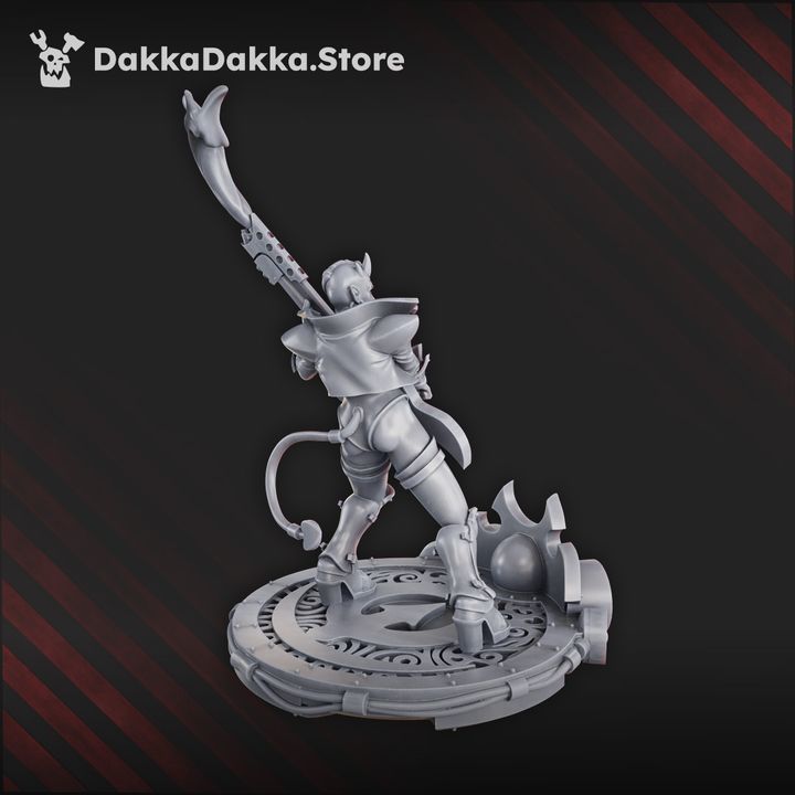 Pleasure Knights Ozzy Hellbringer, proxy miniature, 28mm heroic scale unpainted resin