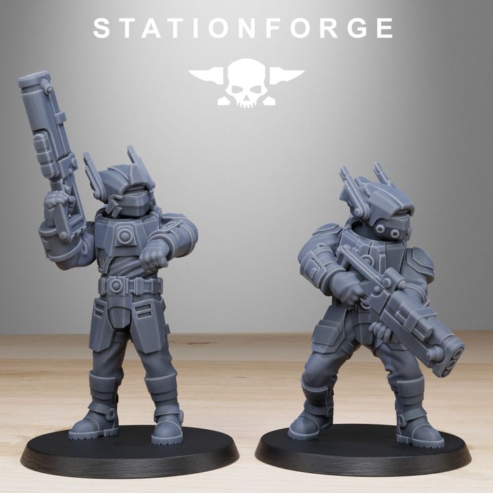 Tuai Assault Squad (10 Units), proxy miniature, 28mm heroic scale unpainted resin, view 2