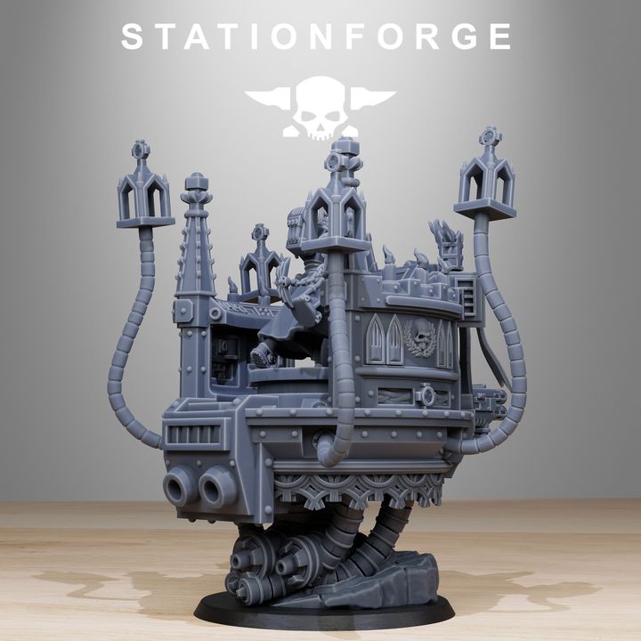 Imperial Army Pulpit, proxy miniature, 28mm heroic scale unpainted resin, view 2