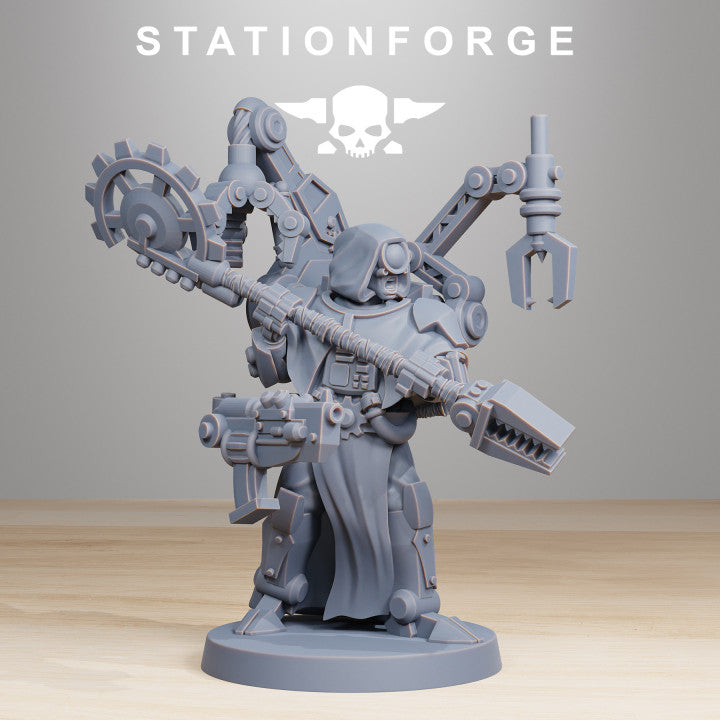 Tech Priests Scavenger Vicars (10 Units), 28mm heroic scale unpainted resin, view 2