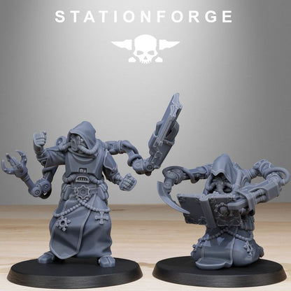 Tech Priests Scavenger Monks (10 Units), 28mm heroic scale unpainted resin, view 6