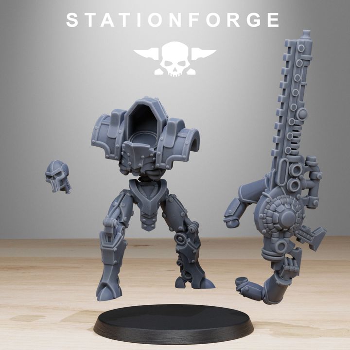 Necro Heavy Infantry (10 Units), proxy miniature, squad, 28mm heroic scale unpainted resin, view 2