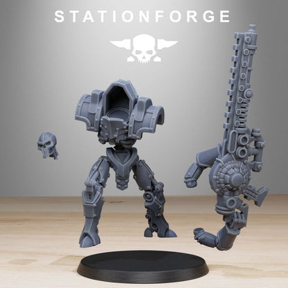 Necro Heavy Infantry (10 Units), proxy miniature, squad, 28mm heroic scale unpainted resin, view 2