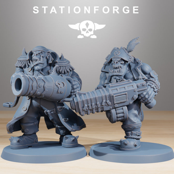 Orks Pirates, proxy miniature, 28mm heroic scale unpainted resin, view 6