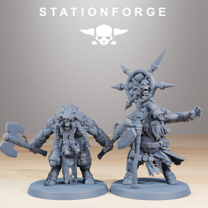 Dark Space Knights Beasts (10 Units), proxy miniature, squad, 28mm heroic scale unpainted resin