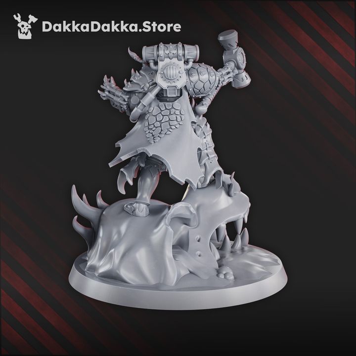 Flame Knights Iskra Nova The Firestorm, proxy miniature, character, 28mm heroic scale unpainted resin, view 4