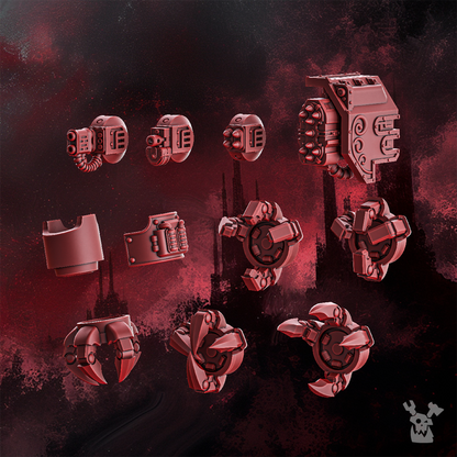 Crimson Knights Heavy Walker, proxy miniature, 28mm heroic scale unpainted resin, view 7