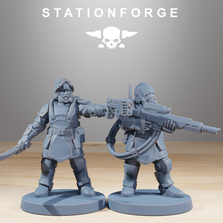 Imperial Army Royal Guard Commandos (11 Units), 28mm heroic scale unpainted resin, view 4