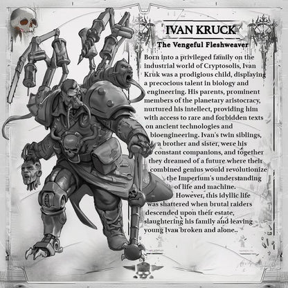 Imperial Ivan Kruck, Dark Space Knights proxy miniature, 28mm heroic scale unpainted resin, view 2