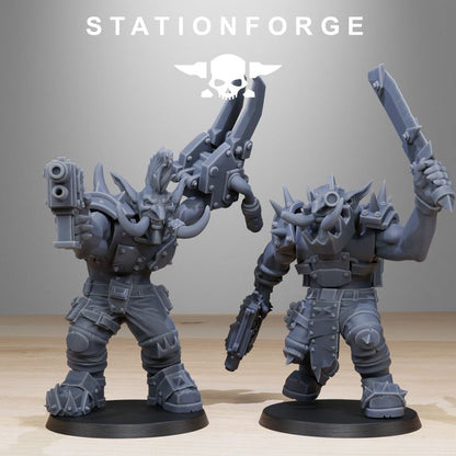 Orks Trolls (10 Units), proxy miniature, squad, 28mm heroic scale unpainted resin, view 4