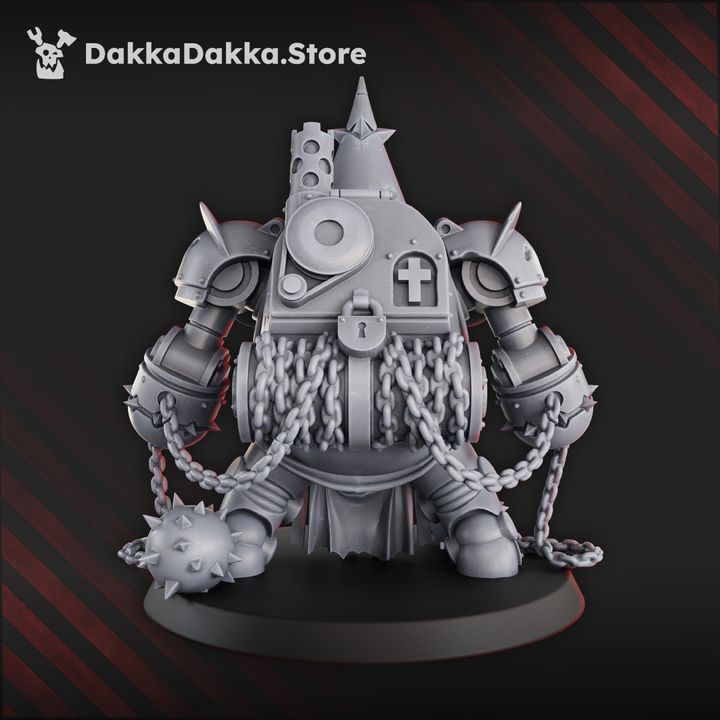 Torquemadas Jaula De Castigo, Trench Warfare proxy miniature, 28mm heroic scale unpainted resin, view 2