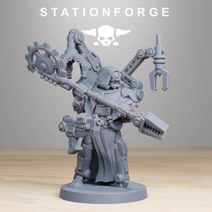 Scavenger Vicars Writer Urnar, Tech Priests proxy miniature, 28mm heroic scale unpainted resin, view 2
