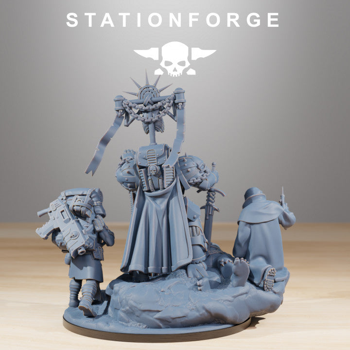 Space Knights Grandmaster, proxy miniature, 28mm heroic scale unpainted resin, view 3