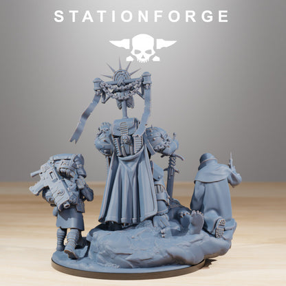 Space Knights Grandmaster, proxy miniature, 28mm heroic scale unpainted resin, view 3