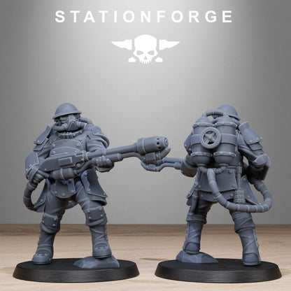 Royal Guard Bastioners, Imperial Army proxy miniature, infantry, 28mm heroic scale unpainted resin, view 8