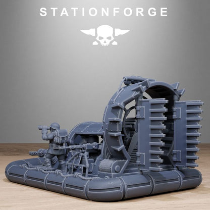 Free Guard Hovercraft, Imperial Army proxy miniature, infantry, 28mm heroic scale unpainted resin, view 2
