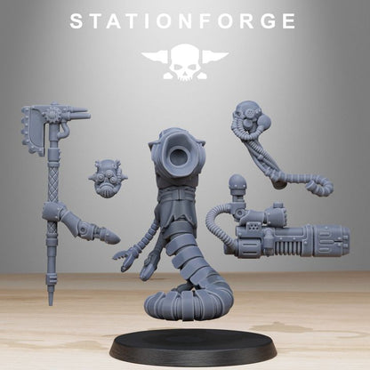Tech Priests Scavenger Serpents (10 Units), 28mm heroic scale unpainted resin, view 2