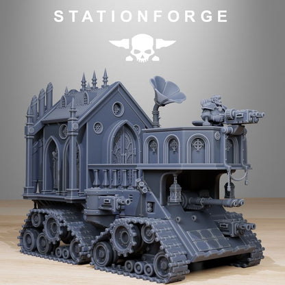 Imperial Army Tank, proxy miniature, 28mm heroic scale unpainted resin, view 2