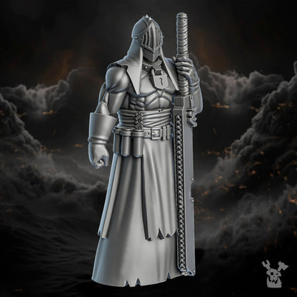 Battle Sisters Grimms, proxy miniature, 28mm heroic scale unpainted resin, view 7