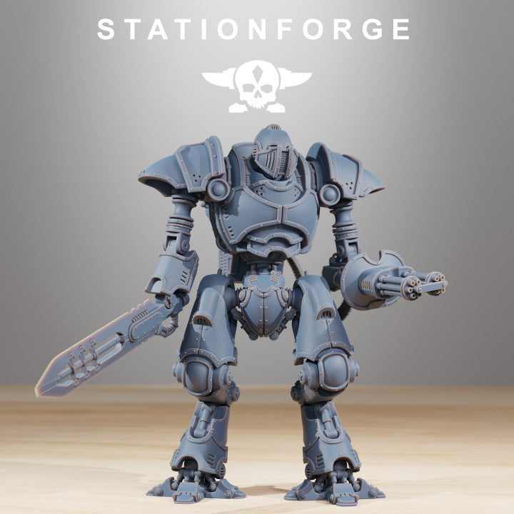 Scavenger Armageddon, Tech Priests proxy miniature, 28mm heroic scale unpainted resin, view 9