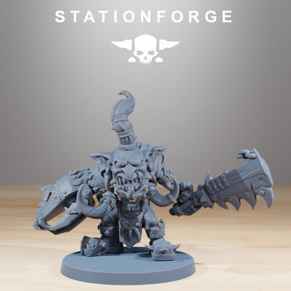 Orks Gobs Berserkers (11 Units), proxy miniature, squad, 28mm heroic scale unpainted resin, view 6