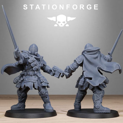 Royal Guard Bloodwardens, Imperial Army proxy miniature, infantry, 28mm heroic scale unpainted resin, view 9