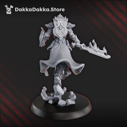 Pleasure Knights Mirael Voluptuousness Fire, proxy miniature, 28mm heroic scale unpainted resin, view 2