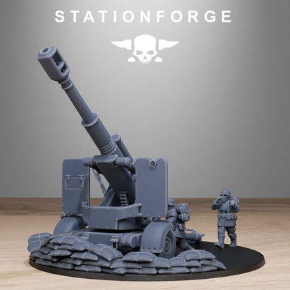 Free Guard Light Artillery, Imperial Army proxy miniature, 28mm heroic scale unpainted resin, view 4