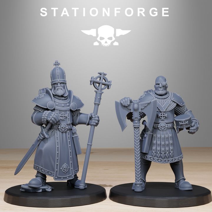 Imperial Army Melee Infantry, proxy miniature, 28mm heroic scale unpainted resin, view 4