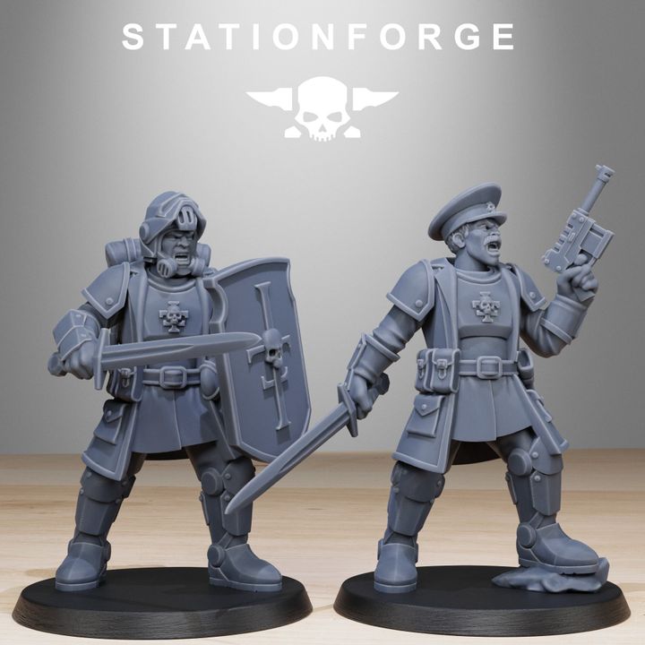 Imperial Army Royal Guard Patrol (10 Units), 28mm heroic scale unpainted resin, view 2