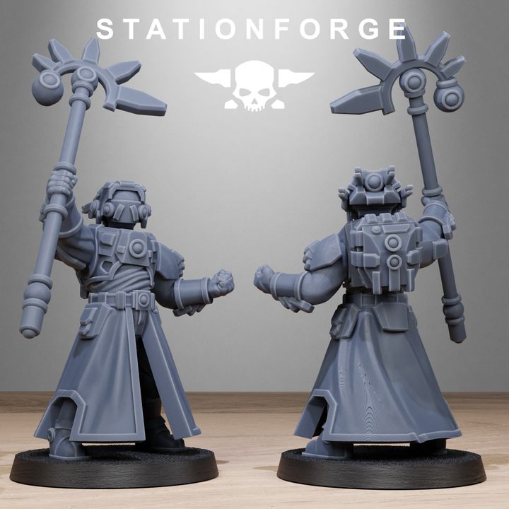 Tuai Priests, proxy miniature, character, 28mm heroic scale unpainted resin, view 2