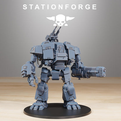 Space Knights Dreadstorm, proxy miniature, walker, 28mm heroic scale unpainted resin, view 6