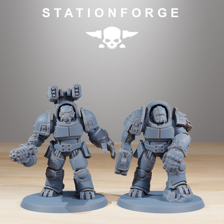 Space Knights Vanguard (10 Units), proxy miniature, squad, 28mm heroic scale unpainted resin, view 8