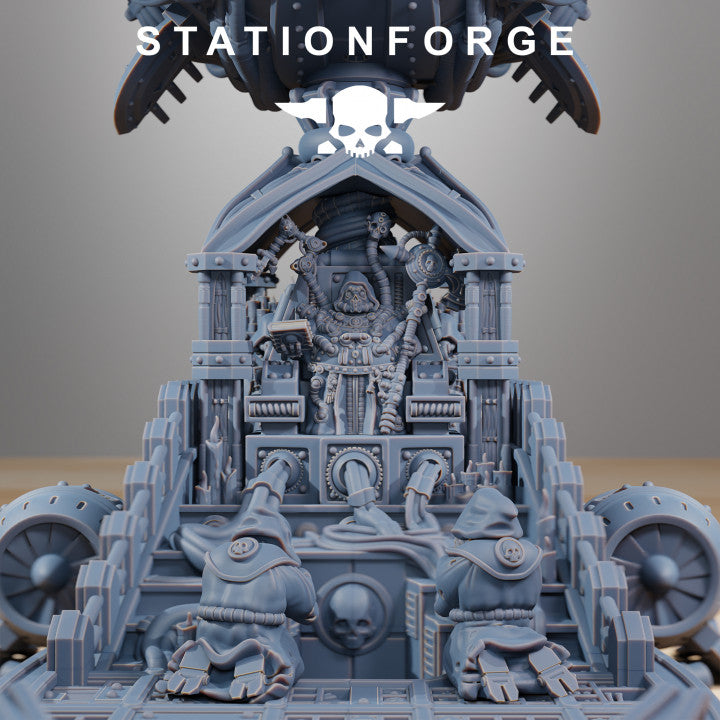 Scavenger Floating Chapel Crew, Tech Priests proxy miniature, squad, 28mm heroic scale unpainted resin, view 2