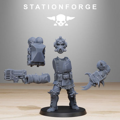 Dark Space Knights Guard Builder Kit (20 Units), proxy miniature, squad, 28mm heroic scale unpainted resin, vie, view 3