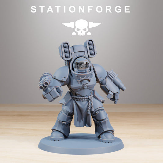 Space Knights Support Vanguard (10 Units), proxy miniature, squad, 28mm heroic scale unpainted resin, view 2