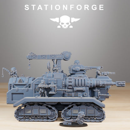 Scavenger Prospector, Tech Priests proxy miniature, 28mm heroic scale unpainted resin, view 3