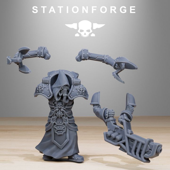 Tech Priests Scavenger Volatiles Infantry (10 Units), 28mm heroic scale unpainted resin, view 2
