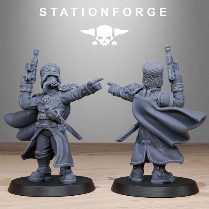 Grim Guard Royals, Imperial Army proxy miniature, infantry, 28mm heroic scale unpainted resin, view 7