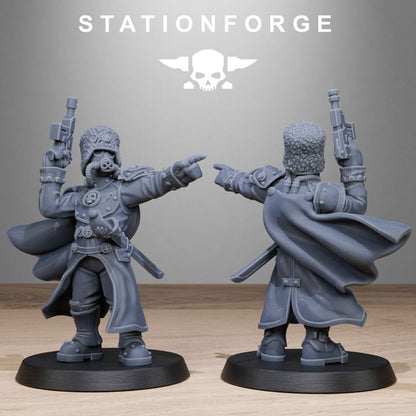 Grim Guard Royals, Imperial Army proxy miniature, infantry, 28mm heroic scale unpainted resin, view 7