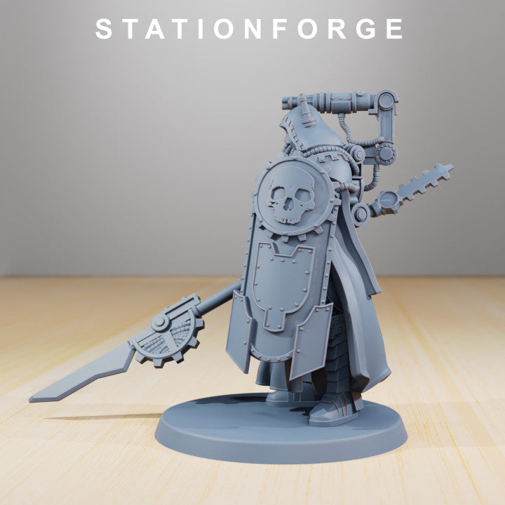 Scavenger Legionnaire, Tech Priests proxy miniature, infantry, 28mm heroic scale unpainted resin, view 2