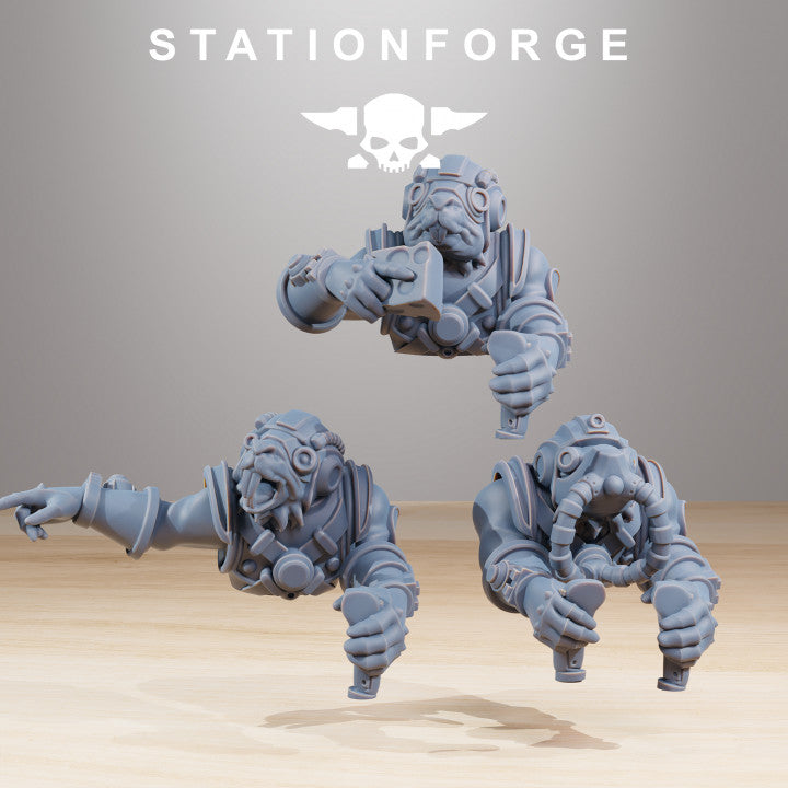 Tech Priests Raticus Clankers (6 Units), 28mm heroic scale unpainted resin, view 2