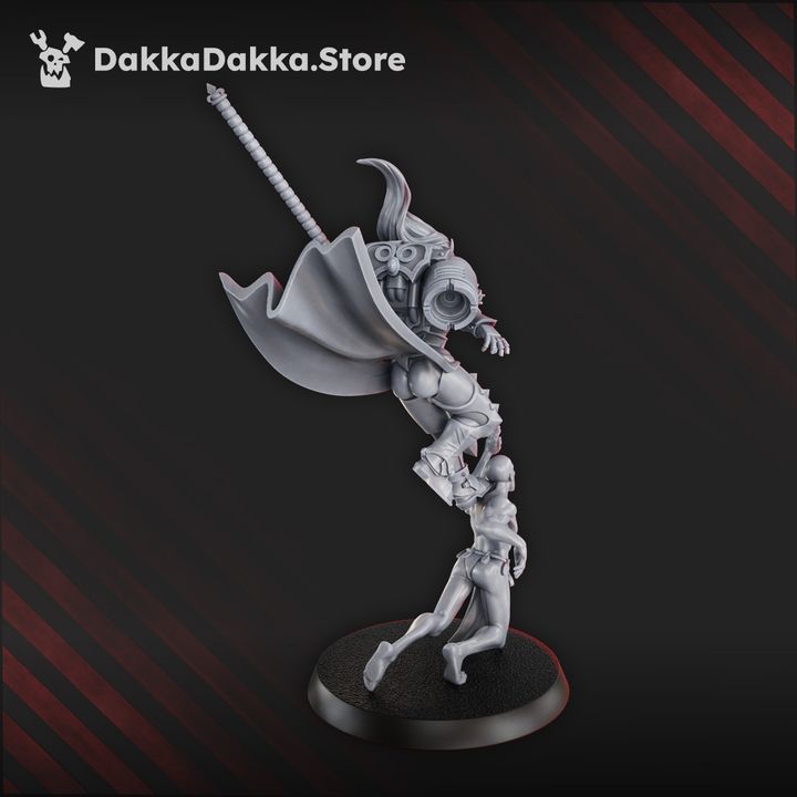 Pleasure Knights Elza Tribe Betrayer, proxy miniature, 28mm heroic scale unpainted resin, view 2