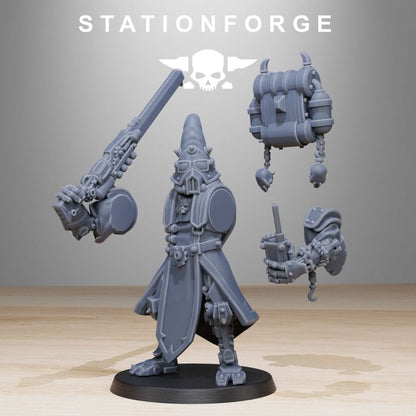 Tech Priests Scavenger Hooded Cultists (10 Units), 28mm heroic scale unpainted resin, view 2