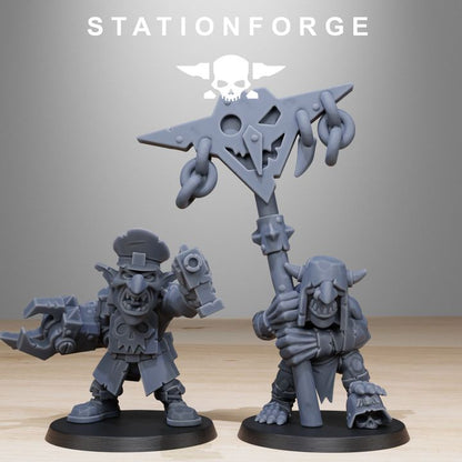 Orks Gobs Infantry Reborn (20 Units), proxy miniature, squad, 28mm heroic scale unpainted resin, view 2