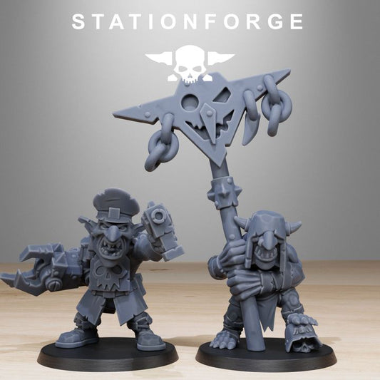 Orks Gobs Infantry Reborn (20 Units), proxy miniature, squad, 28mm heroic scale unpainted resin, view 2
